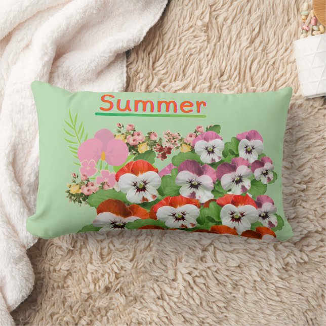 Coussin Rectangle Fleurs d'été (Couverture)