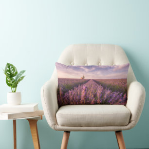 Coussin Rectangle Fleurs Lavande Sud France
