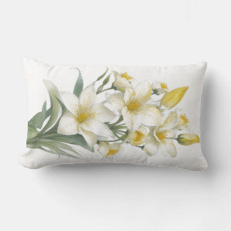 Coussin Rectangle Fleurs Lys Jaunes