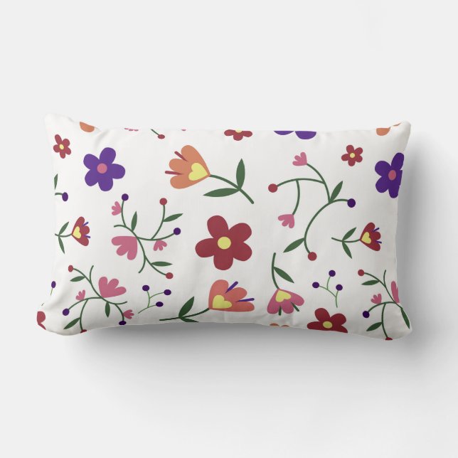 Coussin Rectangle Fleurs motifs (Recto)