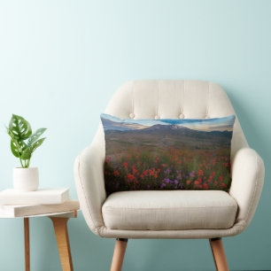 Coussin Rectangle Fleurs   Pinceau indien & Penstemon
