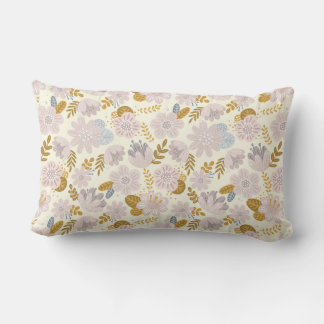 Coussin Rectangle Fleurs roses délicates