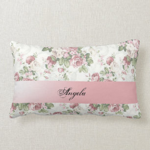 Coussin Rectangle Fleurs Vintage Shabby Chic - Personnalisées