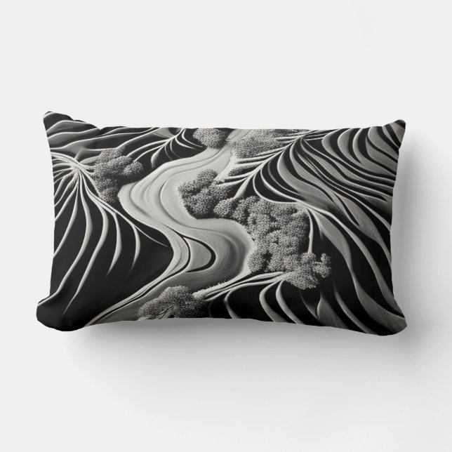 Coussin Rectangle Flux fractal (Recto)