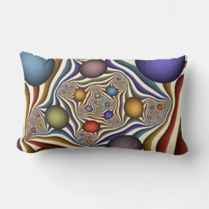 Coussin Rectangle Flying Up, Colorful, Modern, Art Fractal Abstrait