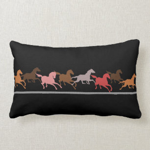 Coussin Rectangle Fonctionnement de chevaux sauvages