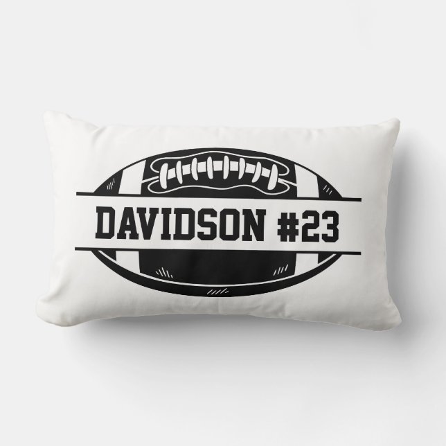 Coussin Rectangle Football Fan Game Day Football Throw Pillow (Recto)