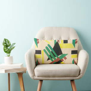 Coussin Rectangle Formes géométriques Jazz Pochoir Art Déco Vintage