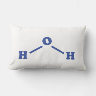Coussin Rectangle Formule chimique moléculaire de l'eau