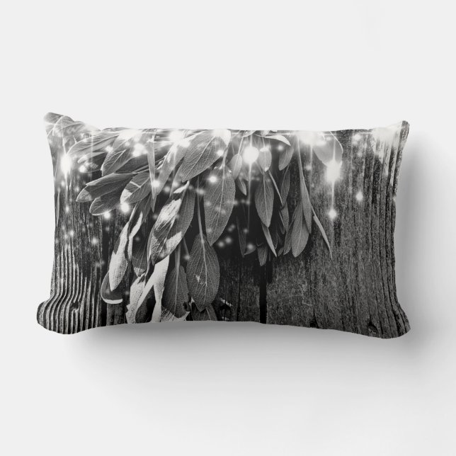 Coussin Rectangle Fraîchement Couché Gris Gris Gris Gris Luminaires (Recto)