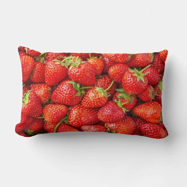 Coussin Rectangle Fraises (Recto)