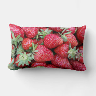 Coussin Rectangle fraises fraîches