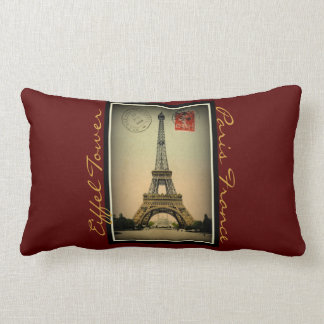 Coussin Rectangle France-Coussin vintage de Paris de carte postale