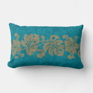 Coussin Rectangle Frontière de Kalakaua Hawaiian Hibiscus KL303