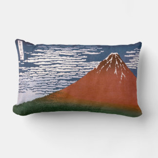 Coussin Rectangle Fuji rouge, Aka Fujiyama Volcan Katsushika Hokusai
