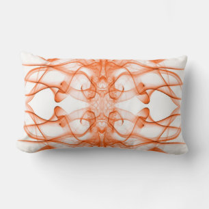 Coussin Rectangle Fumée orange symétrique minimaliste blanc