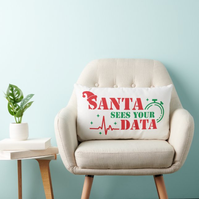 Coussin Rectangle Funny Christmas Fitness Data Tracking Apparel (Chaise)
