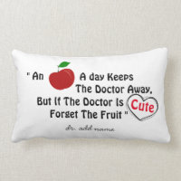 Funny Cute Doctor Red Apple Joke Nom personnalisé