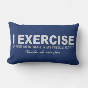 Coussin Rectangle Funny Exercice personnalisé nom et couleur lancer