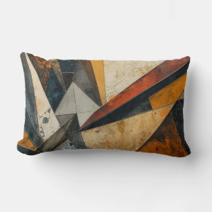 Coussin Rectangle Fusion de géométrie industrielle Surface abstraite