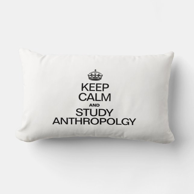 COUSSIN RECTANGLE GARDER LE CALME ET ÉTUDIER L'ANTHROPOLOGIE (Recto)