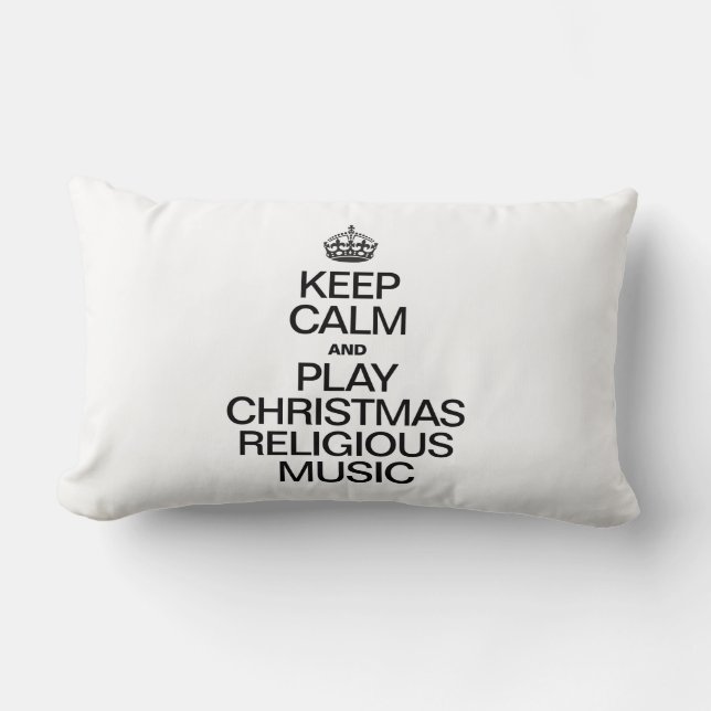 COUSSIN RECTANGLE GARDEZ LE CALME ET JOUEZ DE LA MUSIQUE RELIGIEUSE  (Recto)