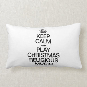 COUSSIN RECTANGLE GARDEZ LE CALME ET JOUEZ DE LA MUSIQUE RELIGIEUSE