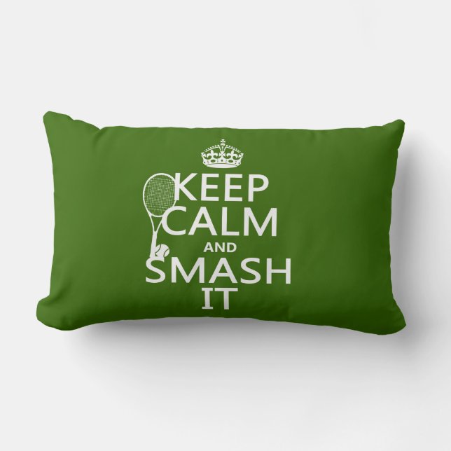 Coussin Rectangle Gardez le calme et le fracas il (tennis) (toute (Recto)