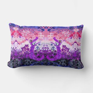 Coussin Rectangle Genderfluide Dragon Damask - Genderfluide Fierté D