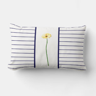 Coussin Rectangle Gérbera jaune pâle Fleur de marguerite Cushion