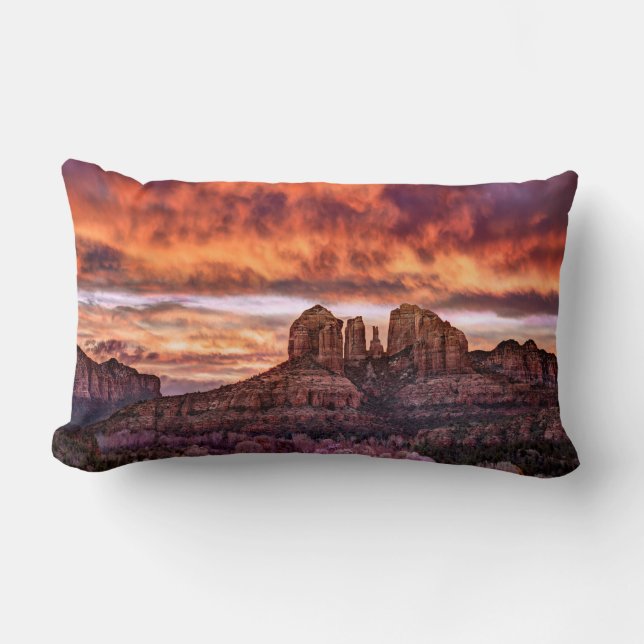 Coussin Rectangle Gloire du matin rose (Recto)