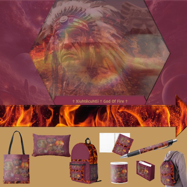 Coussin Rectangle Gods and Goddess Of Fire (Get the full “Gods + Goddesses Of Fire” collection at: https://bit.ly/SmartArtZazzle. )