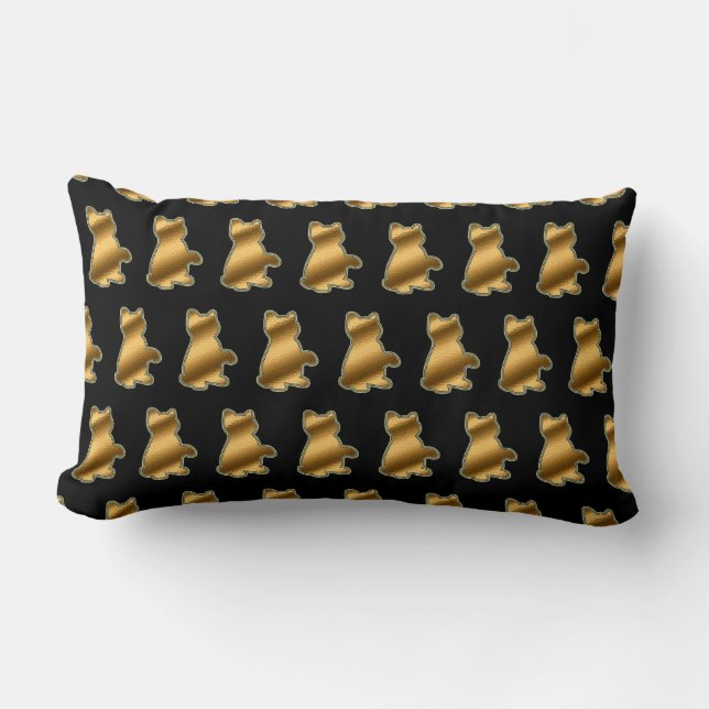 Coussin Rectangle Gold Black Cat Luxe (Recto)