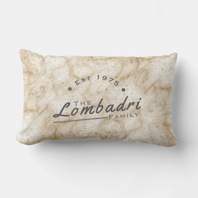 Coussin Rectangle Golden Marble  (Recto)