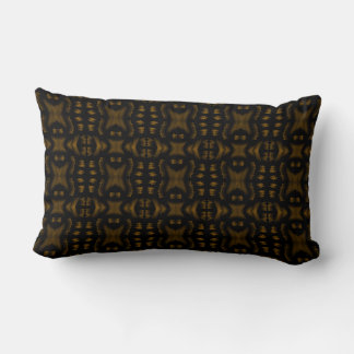 Coussin Rectangle Golden Obsidian Tribal Ikat Pattern