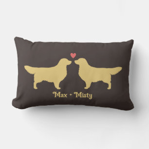 Coussin Rectangle Golden Retrivers Mariage Couple Chiens mariés