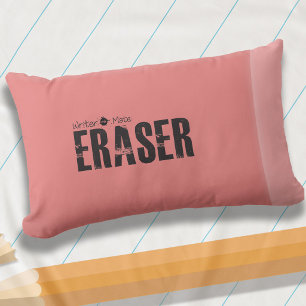 Coussin Rectangle Gomme de l'écrivain au crayon et au papier pour en