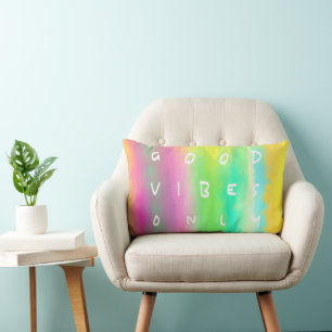 Coussin Rectangle Good Vibes Uniquement Inspiration de Positivité pe
