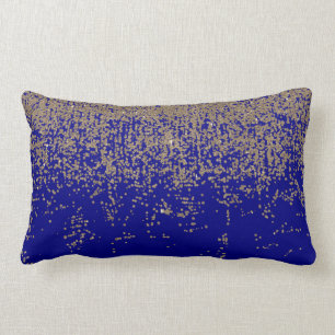 Coussin Rectangle Gradient d'Ombre de parties scintillantes d'or de