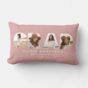 Coussin Rectangle Graduation géométrique moderne rose girly multi ph