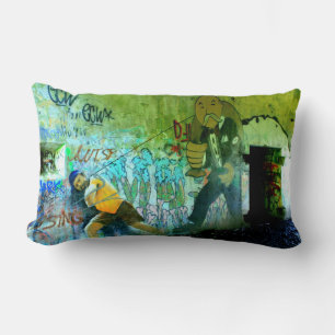 Coussin Rectangle Graffiti de Peaks Island Maine