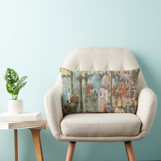 Coussin Rectangle Grand Canal, Venise par Maurice Prendergast (Chaise)