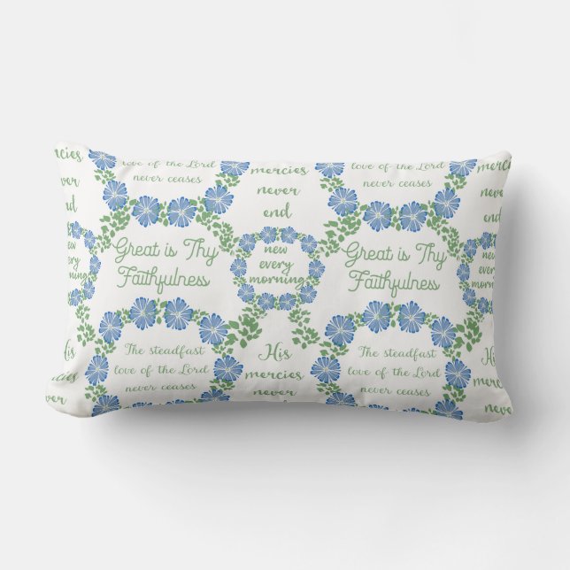 Coussin Rectangle Grande est ta fidélité (Recto)