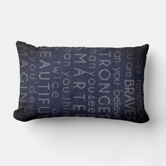 Coussin Rectangle Grandgirl Cadeau Motivationnel Mots Personnalisés (Recto)