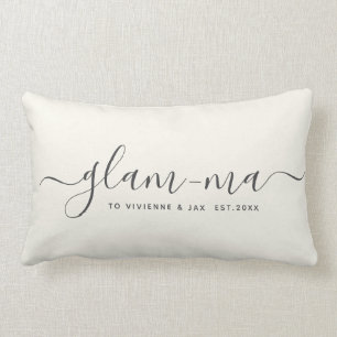 Coussin Rectangle Grandma minimaliste moderne Glam-ma chic Script am