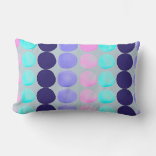 Coussin Rectangle Grands points aquarelle