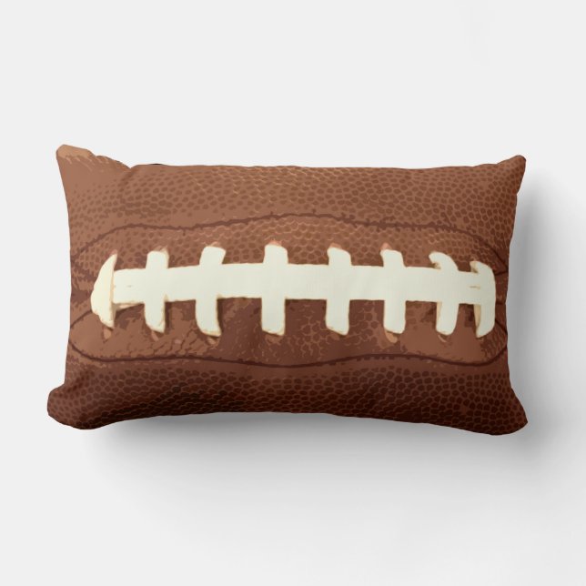 Coussin Rectangle Graphique des lacets de football (Recto)