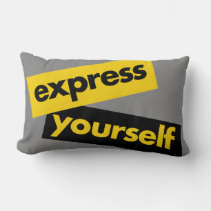 Coussin Rectangle Graphique moderne, dynamique, audacieux de l'Expre