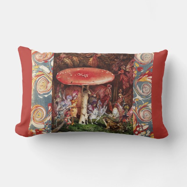 Coussin Rectangle Grenouille INTRUDER et fées sous la magie du champ (Recto)