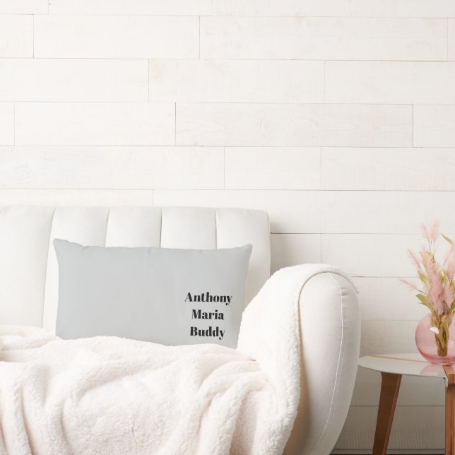 Coussin Rectangle Grey Throw Pillow (Canapé)